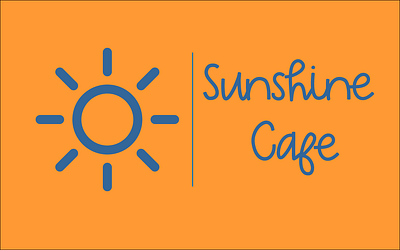 Sunshine Cafe mock up design graphic design logo