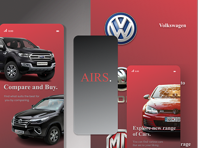 AIRS. (A Car Recommender App) Design branding design graphic design logo ui