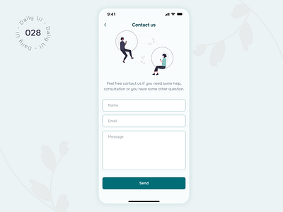 Daily UI Challenge - Day 28: Contact Us app contact contact us daily ui 28 dailyui day28 design mobileapp ui ux