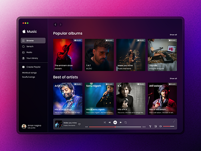 Apple music redesign concept apple applemusic design figmadesign illustration ui uiinspiration uiux userexperience userinterface ux webdesign