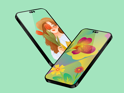 Wallblitz wallpapers android app art customization flowers google graphic design ilustration material you pastel personalization pixel playstore theme ui ux wallpaper wallpapers