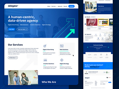 Delegator Agency Website agency creative agency digital agency hero slider user experience web design website