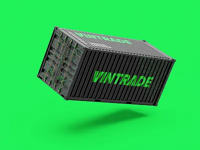 Branded container branding design logo