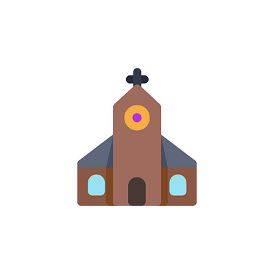 Day 011. A church church daily design flat flat design graphic design icon icon design illustration ui ux vector
