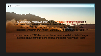 Porsche 911 – Dakar (3) design ui webdesign