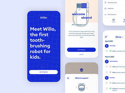 Willo App design mobile app ui ux