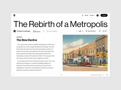 Digital Reading ai artificial intelligence digital minimal modern navigation product design reading story storytelling ui ux web design