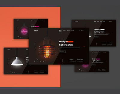 Lamps Store Hero Page Design bulb decorative ecommmerce electric electricity graphic design innovation insight interior lamps landing page light lightbulb plumbing power research store ui ui design ux