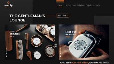 Barbershop Web Design design graphic design ui ux website design