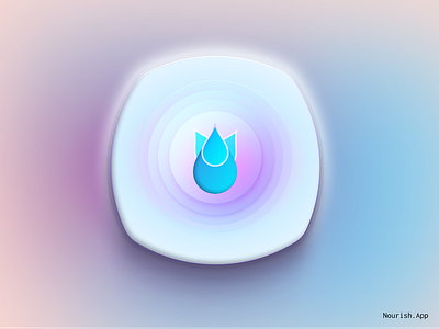 Soft Icon blue gradient graphic design icon icon design neumorphism purple shapes soft ui vector water