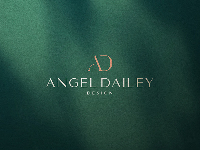 Angel Dailey Branding ad brand guide branding design elegant gold interior design lettermark letters logo monogram