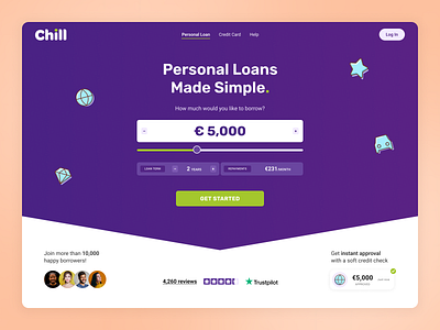 Chill Money Website design finance interface lending loans marketing responsive ui ux web web design website