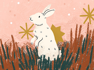 Rabbit in the Grass animalart animalillustration digitalillustration freelance artist freelance illustration freelance illustrator illustration illustrator for hire