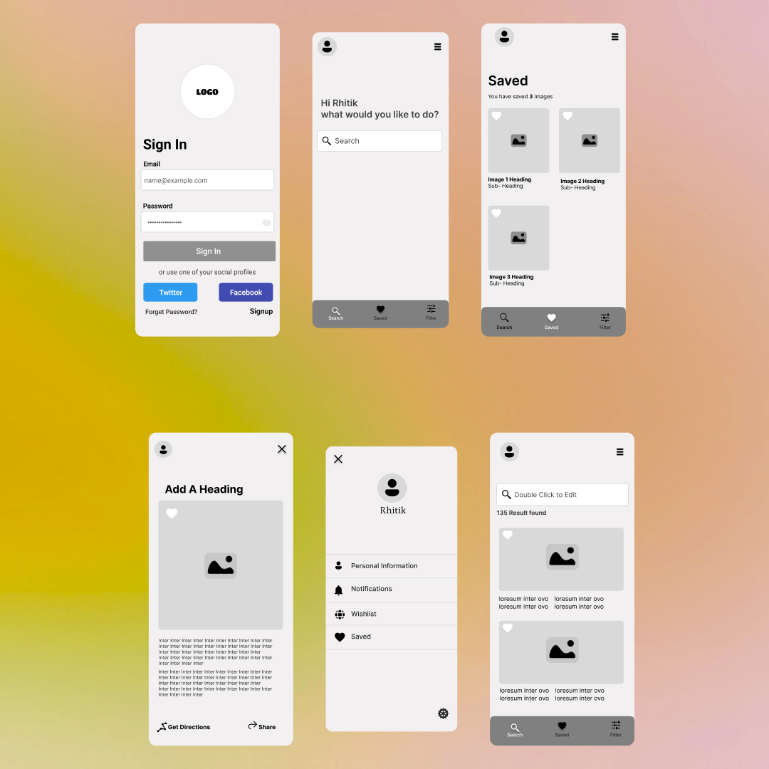 LOW FI UI DESIGN by Rhitik on Dribbble