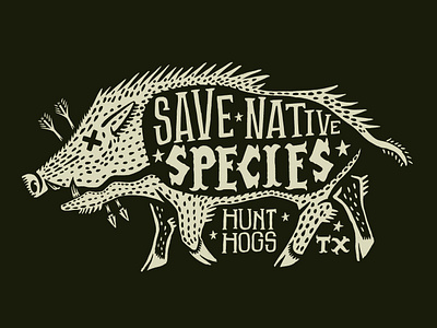 Save Native Species Illustration design drawing graphic design illustration illustrator