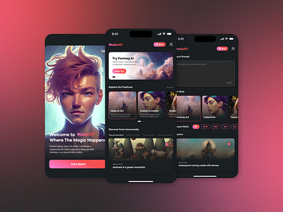 AI Image Generator UI Design ai art ai generator image generator mobile app ui design