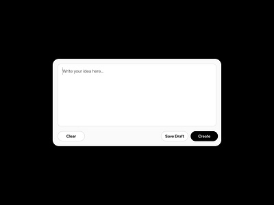 Input Modal idea input input modal minimal modal modern save draft story story app storytelling text ui ux web app web design writing