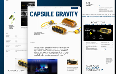 Capsule Gravity design landing page web design