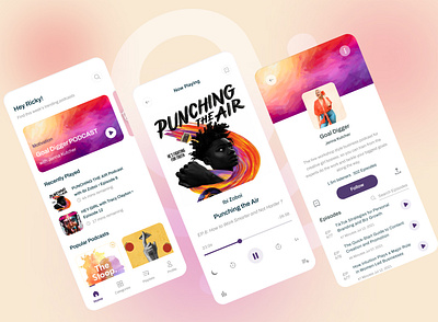 Redesign Podcast App app appdesign design poadcast ui