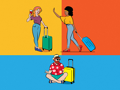 Travel Characters cartoon character design characters design digital illustration diseño diseño de personaje fictional characters graphic design illustration illustration art illustrator ilustracion ilustracion digital lud0 lud089 personajes photoshop travel travel characters