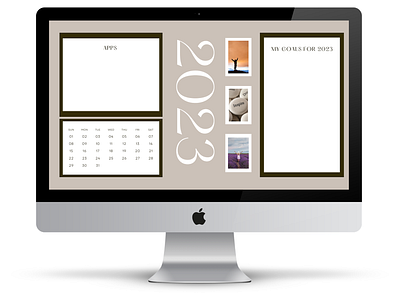 Beige Modern Organizer Desktop Wallpaper app branding design graphic design illustration logo typography ui ux vector