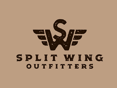 Split Wing Outfitters Logo branding graphic design logo logo design
