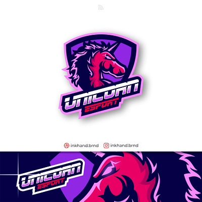Horse or unicorn esport logo animation brand brand identity branding design esport game gaming graphic design horse logo illustration logo unicorn logo vector