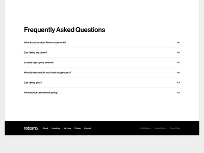 FAQ faq frequently asked questions landing page minimal modern product design questions ui ux web design website