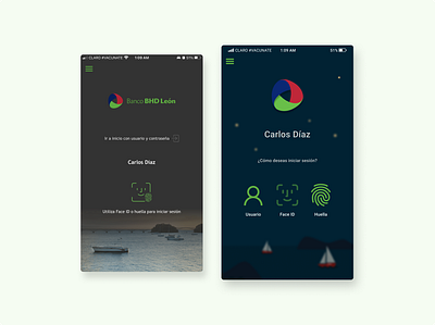 ReDesign App screen 3 - Banco BHD (dark mode) bank design graphic design interface ui ux