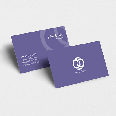 Origin Optics Business Card and Logo app branding design graphic design illustration logo typography ui ux vector