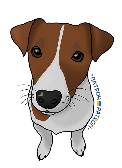 Patron Jack Russel dog jack russel patron procreate procreate art ukraine