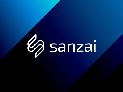Sanzai - Workflow Integration & Automation Service Logo Design abstract logo blue brand brand guidelines brand identity brand style guide branding design flow flow logo gradient gradient logo guidelines logo logo design logo guidelines s s logo style guide visual identity