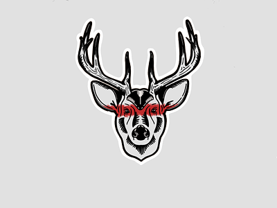 Oh Deer deer drawing illustration sticker
