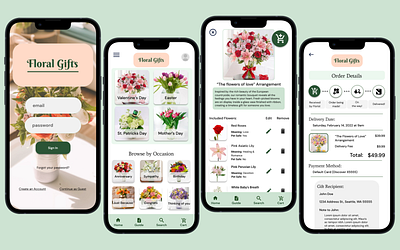 Floral Arrangement App app case study graphic design product design ui ui design ux ux design