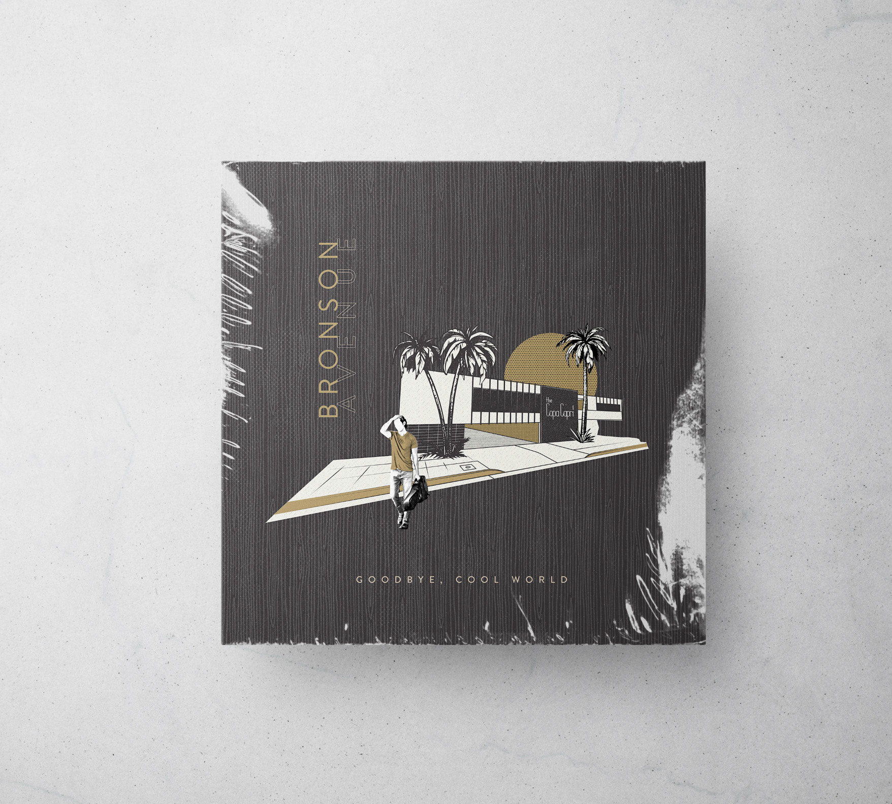 Bronson Avenue Album Cover album design halftone illustration linework record retro texture typography vinyl