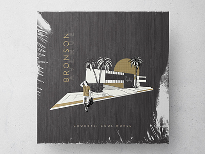 Bronson Avenue Album Cover album design halftone illustration linework record retro texture typography vinyl