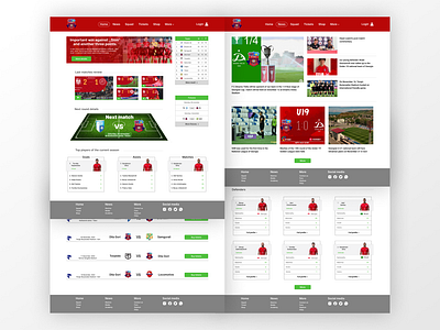 Football club website design football club landing page ui design uiux web design website design