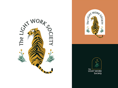 The Light Work Society logo branding coaching design graphic design illustration light work society logo tiger