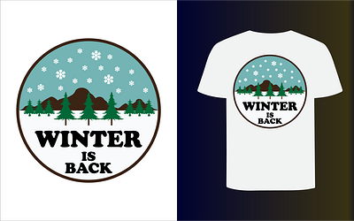 T-shirt Design for Winter brand clean clothing design fasion graphic design illustration model shirt snow style t shirt vector winter