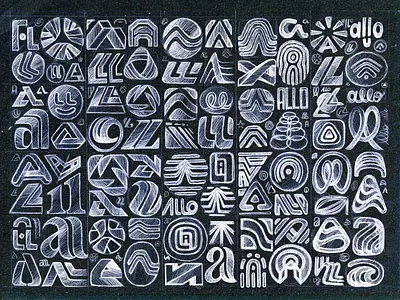 Allo ✦ Sketches a allo branding communication concept information layers ll logo logodesign logotype messaging signal sketch sketches sketching sound unison wave waves