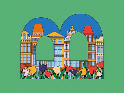 B is for Brussels 36daysoftype city city illustration colorful colourful digital illustration editorial editorial illustration graphic design illustration letter letter design letter illustration nature illustration spot illustration type ui visual design