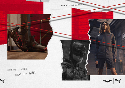PUMA X THE BATMAN ad advertising art direction design graphic design