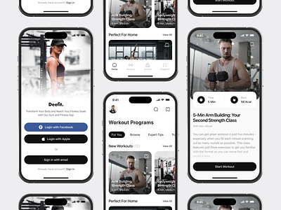 Sport Training App UI designs, themes, templates and downloadable graphic  elements on Dribbble