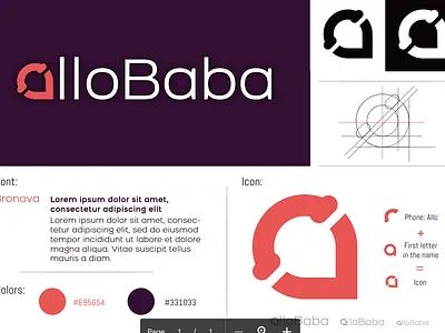 LOGO PRESENTATION: ALLOBABA Digital Agency, Branding Agency branding design graphic design illustration logo typography vector