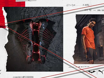 PUMA X THE BATMAN ad advertising art direction design graphic design print