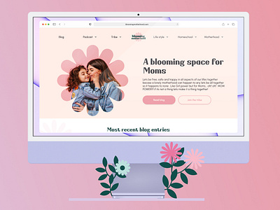 Blog: Blooming Motherhood blog design graphic design ui