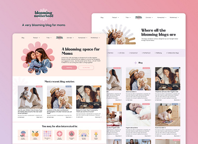 Blog: Blooming Motherhood blog graphic design ui ui designer