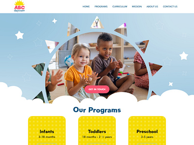 Daycare Website Design branding daycare design graphic design illustration logo typography ui ux vector