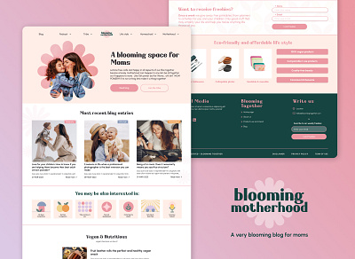 Blog: Blooming Motherhood blog design ui ui designer