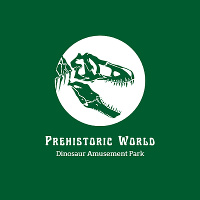 Dinosaur Amusement Park Logo 3d animation branding graphic design logo motion graphics ui